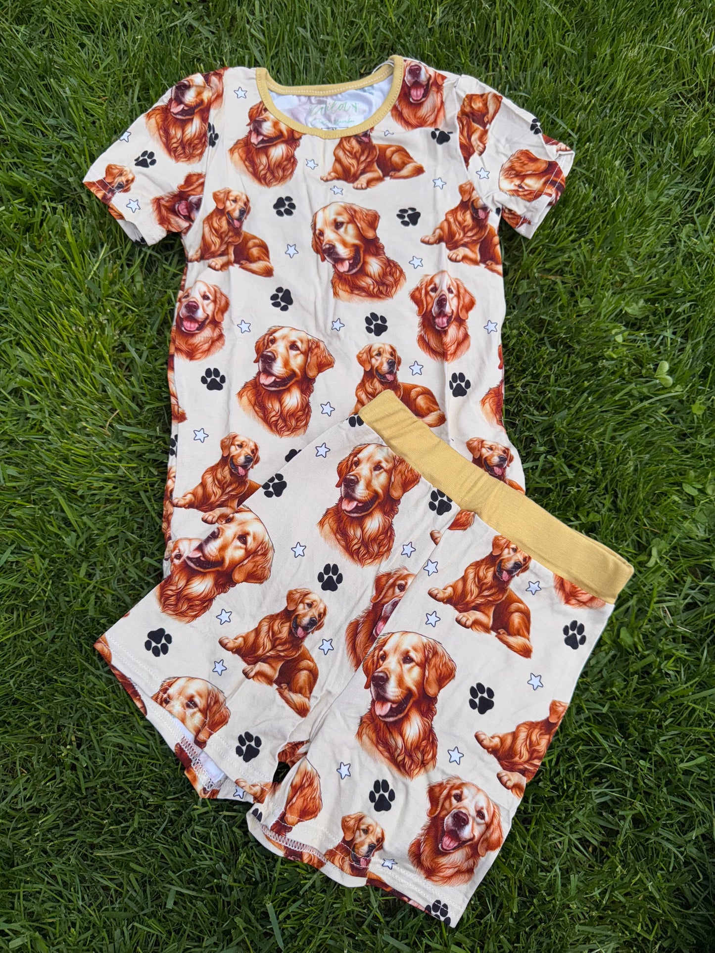 Golden Retriever 2 Piece Short Set