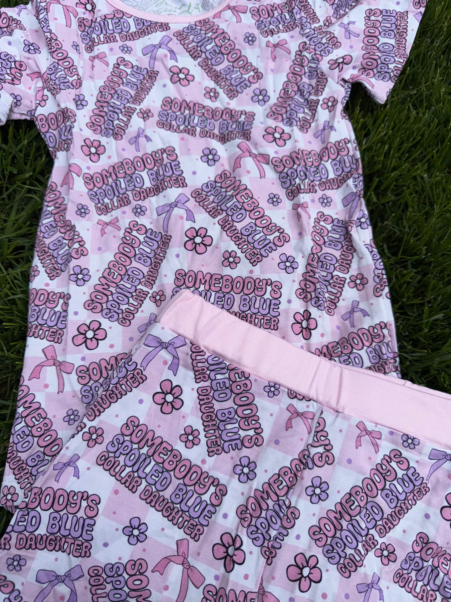 Blue Collar daughter 2 piece short set