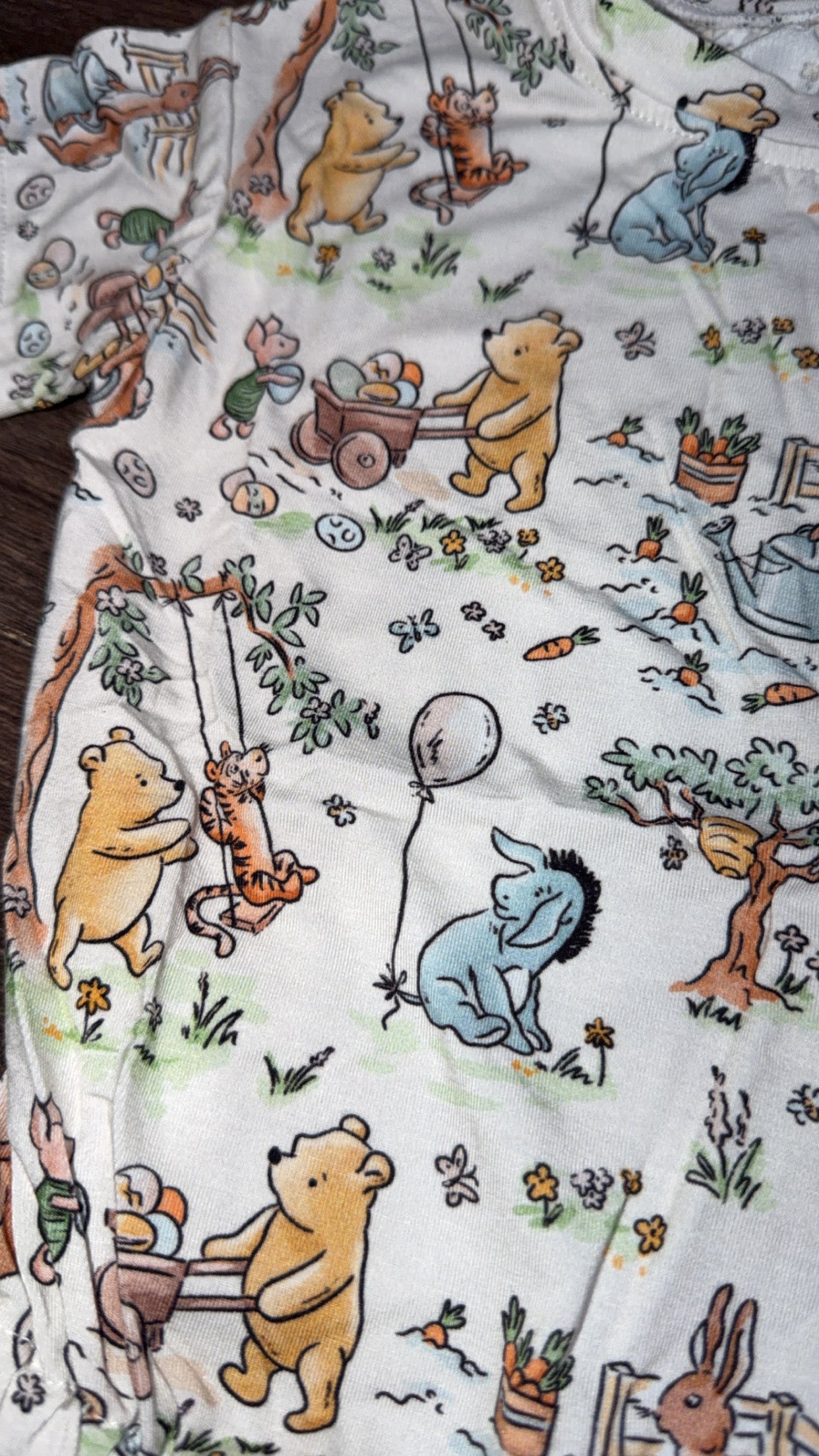 Wheelbarrow Bear Bubble Romper