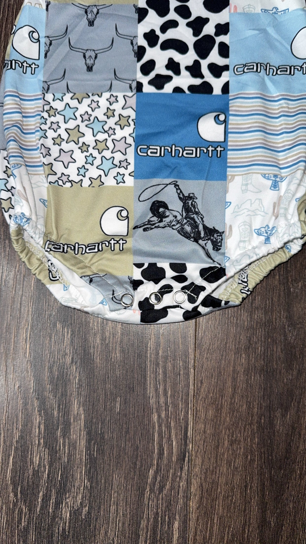 Western C Hart Bubble Romper