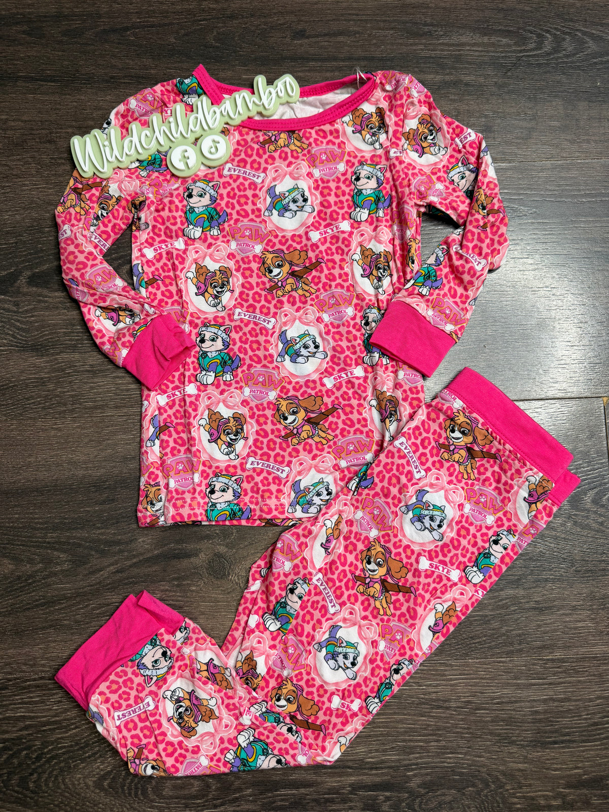 Pink Pups Long Sleeve 2 Piece