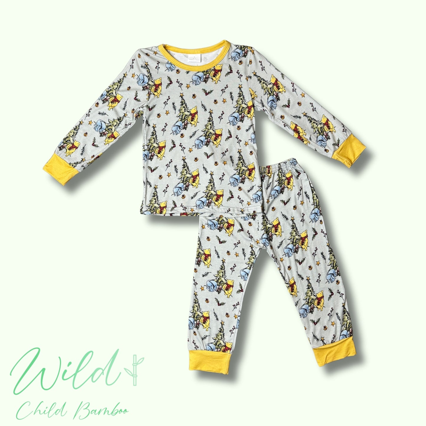 Yellow bear Christmas two piece