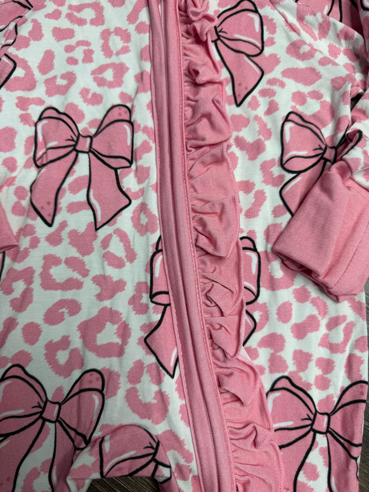 Pink Bows Ruffle Sleeper