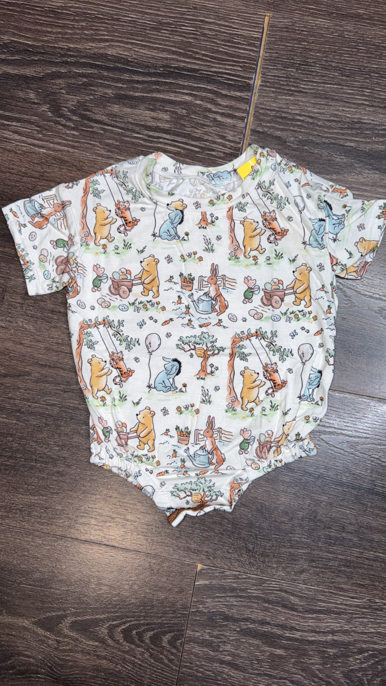 Wheelbarrow Bear Bubble Romper