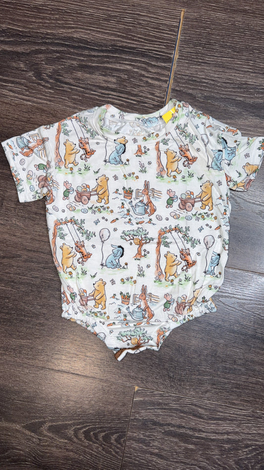Wheelbarrow Bear Bubble Romper