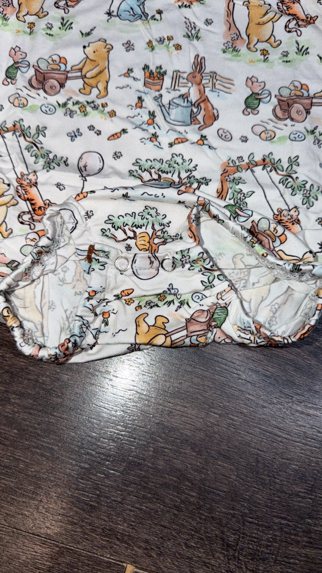 Wheelbarrow Bear Bubble Romper
