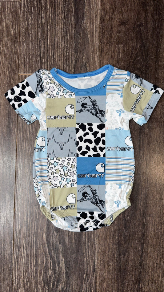 Western C Hart Bubble Romper